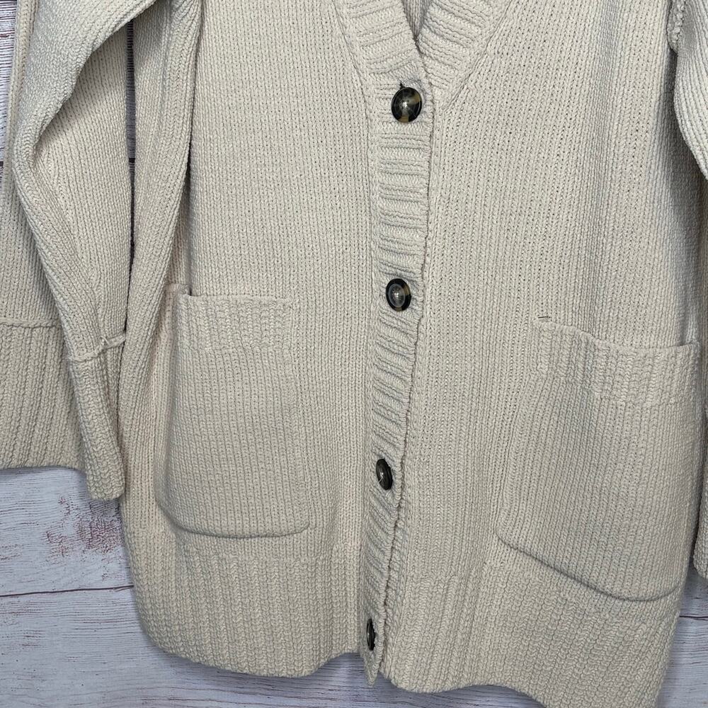 Abercrombie & Fitch Oatmeal Chunky Grandpa Cozy Button Cardigan Sweater New XL - Picture 5 of 9